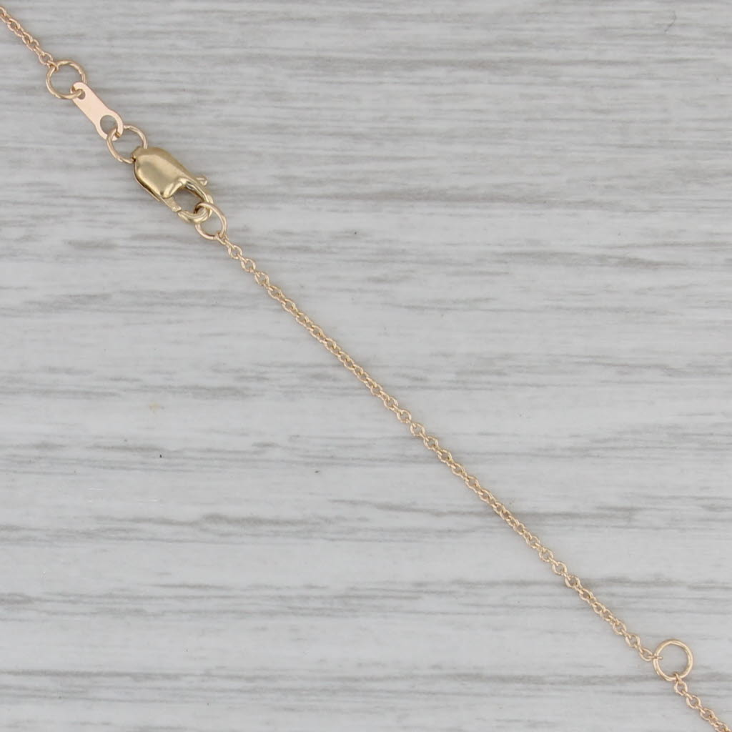 New 1.88ct Pear Diamond Necklace 14k Yellow Gold 16.25" 18.25" Cable Chain