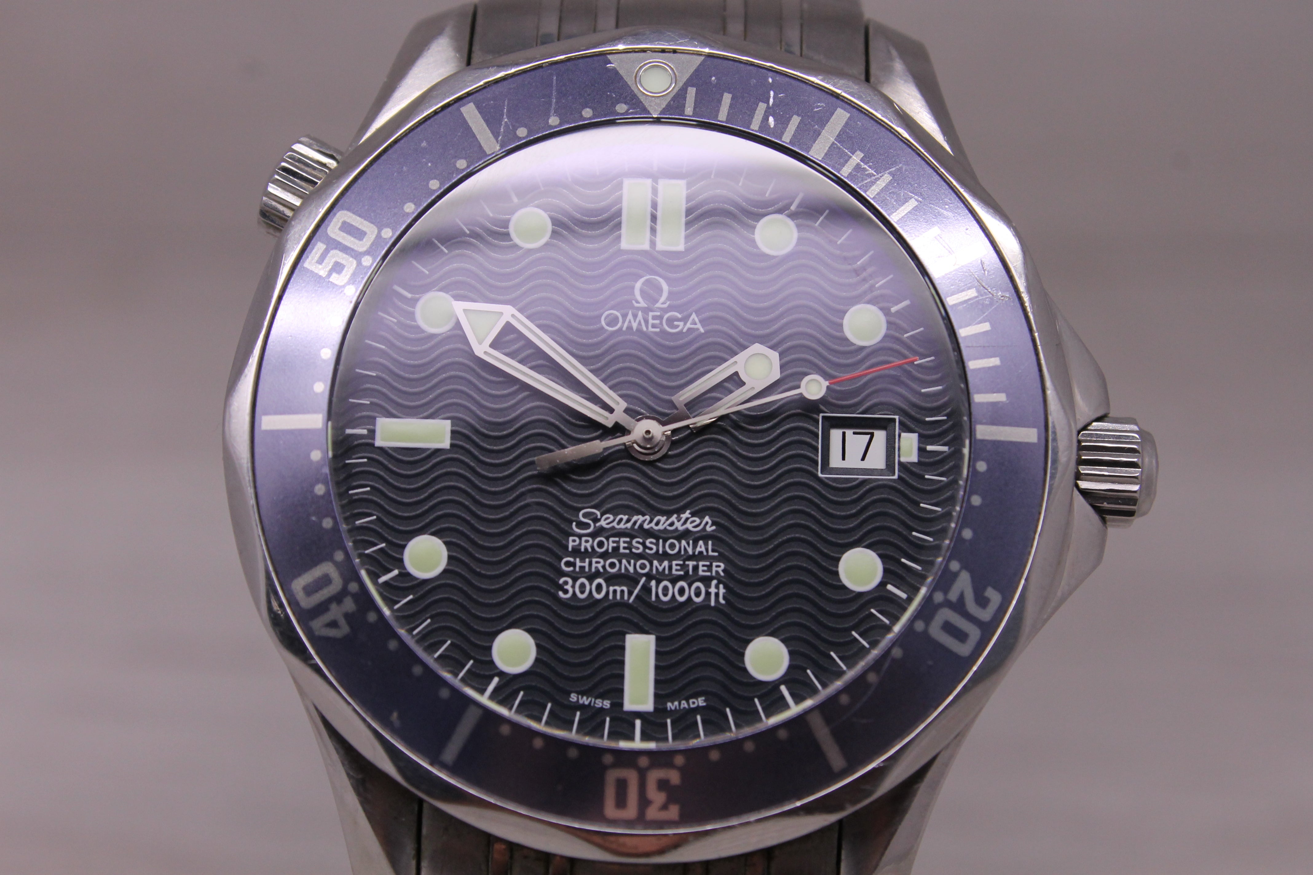 2006 Omega Seamaster Pro 300m 41mm Automatic Divers Watch Fade Blue Bond 2531.80