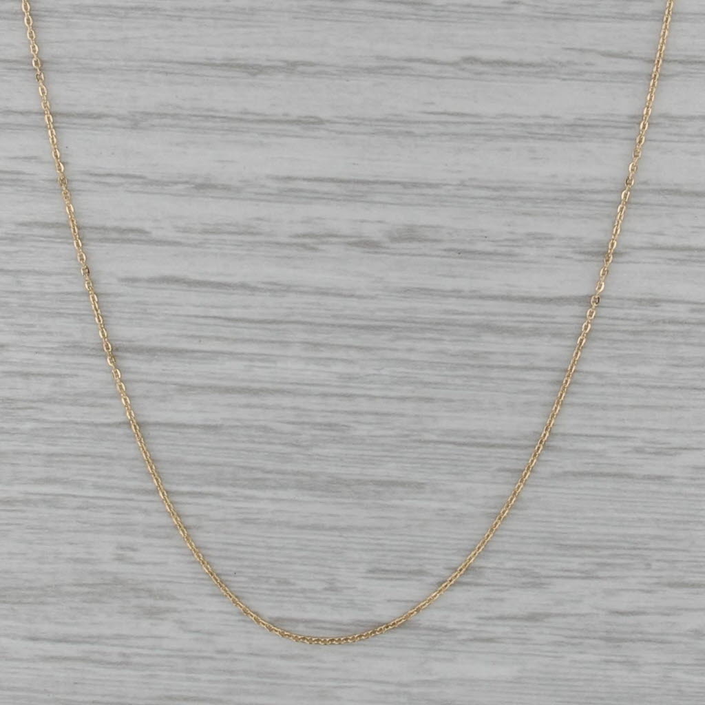 18" 0.7mm Cable Chain Necklace 18k Yellow Gold Milor Italy