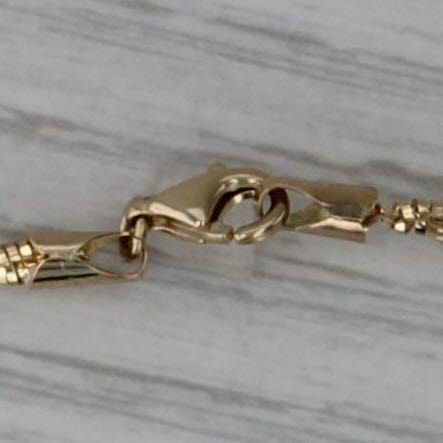 Woven Snake Chains Necklace 14k Yellow Gold 16.25" 2.3mm