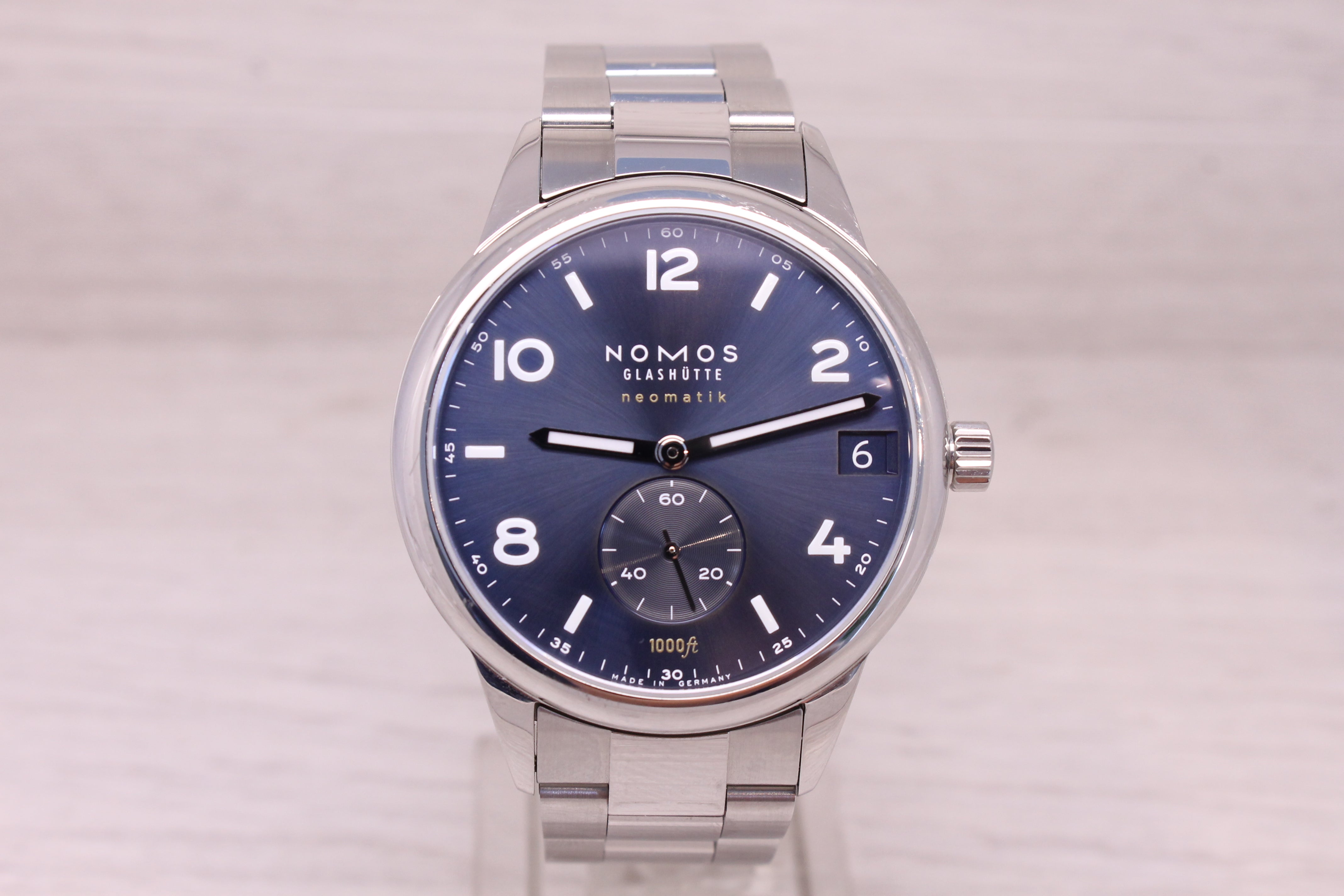 Nomos Glashutte Club Sport Neomatik 42 Mens Steel Automatic Watch w Bracelet Box