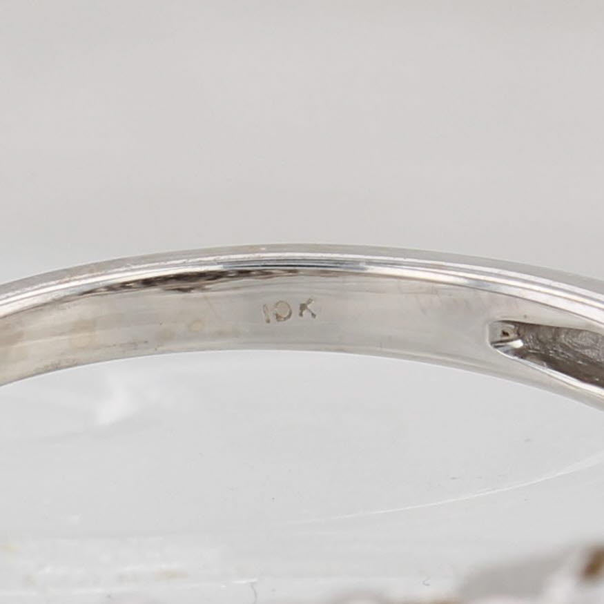 Light Gray 0.75ctw Diamond Cluster Ring 10k White Gold Size 6.75 Engagement