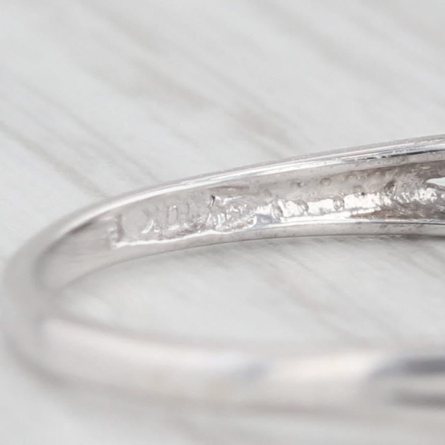 Light Gray Woven Diamond Ring 10k White Gold Size 8.5 Band Wedding Anniversary Stackable