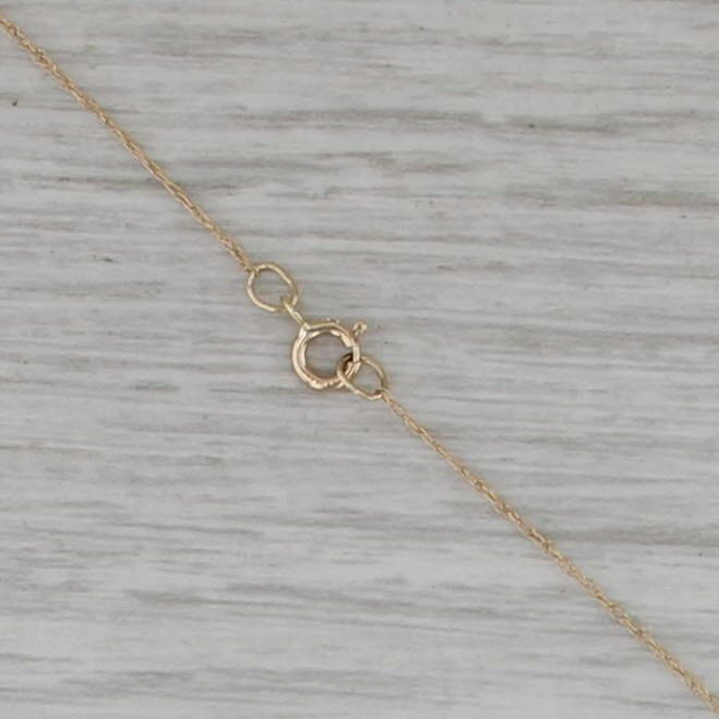 Fresh Water Rice Krispie Cultured Pearl Station Necklace 14k Gold 17" Rope Chain
