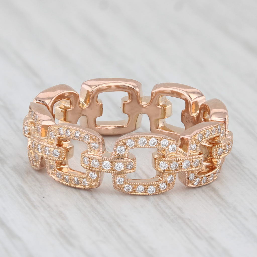 New Beverley K 0.45ctw Diamond Stackable Ring 14k Gold Size 6.5 Wedding Band