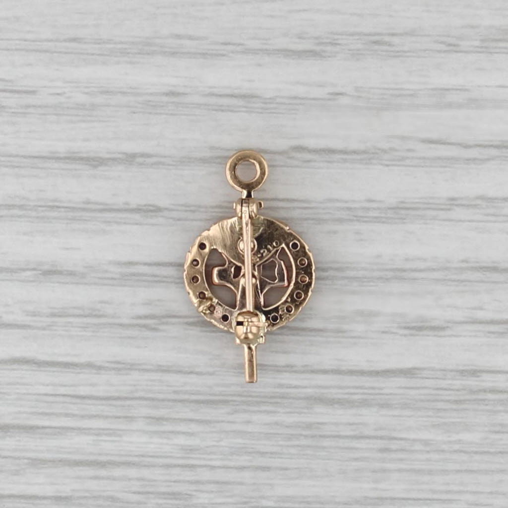 Sigma Theta Tau Lamp Badge 10k Gold Pearl Lab Created Spinel Nursing Society Pin