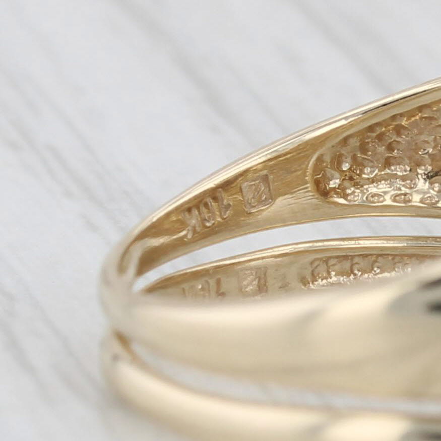 Light Gray 0.21ctw Diamond Halo Engagement Ring Wedding Band Bridal Set 10k Gold Size 8