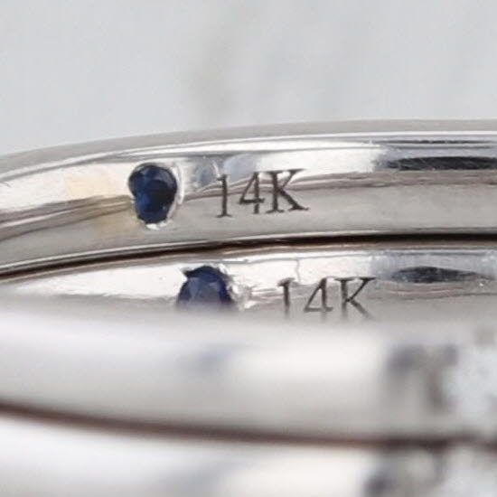 Vera Wang 0.39ctw Diamond Bands w/ Box 14k Gold Wedding Anniversary Stackable