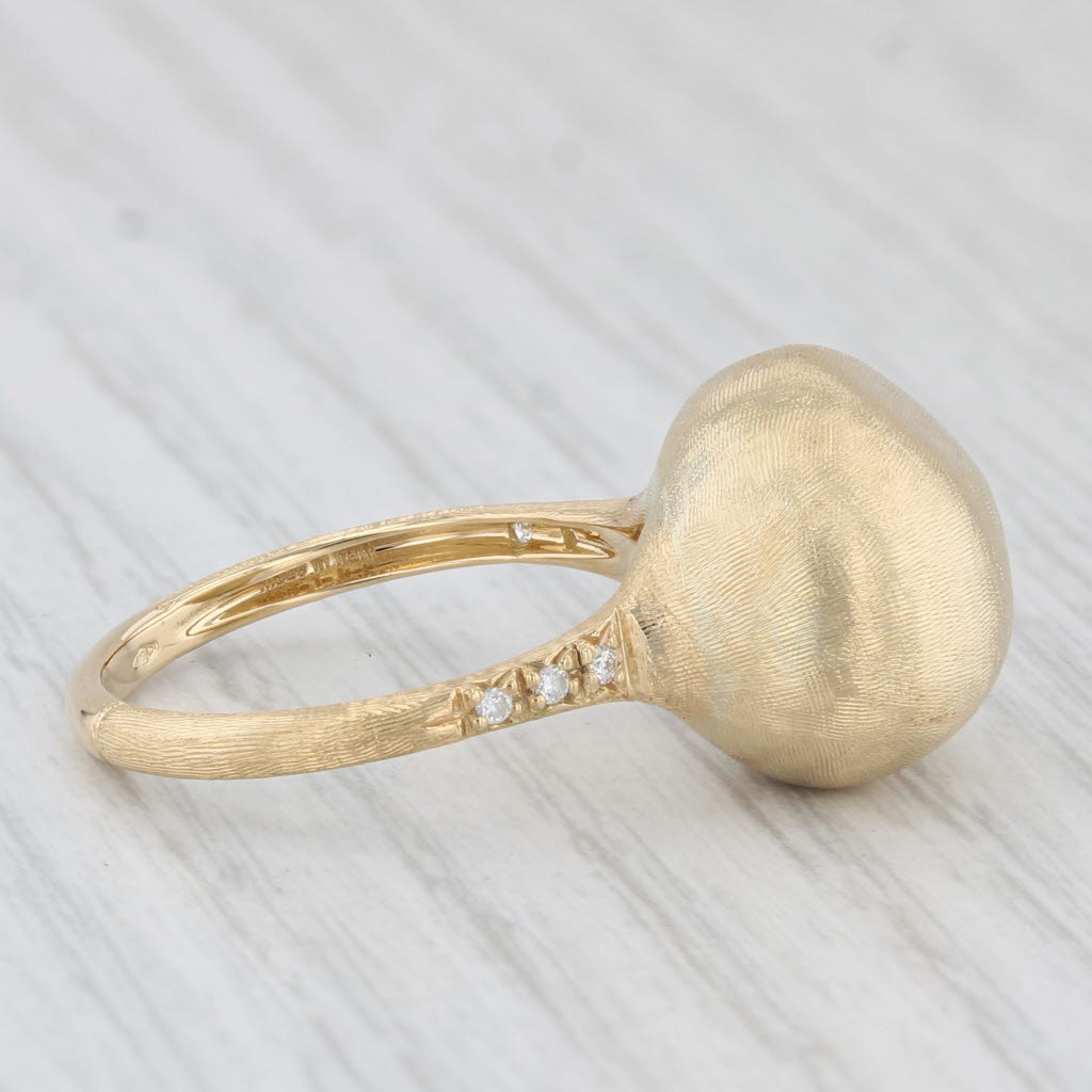 Light Gray Marco Bicego Africa Diamond Ring Brushed 18k Yellow Gold Size 7