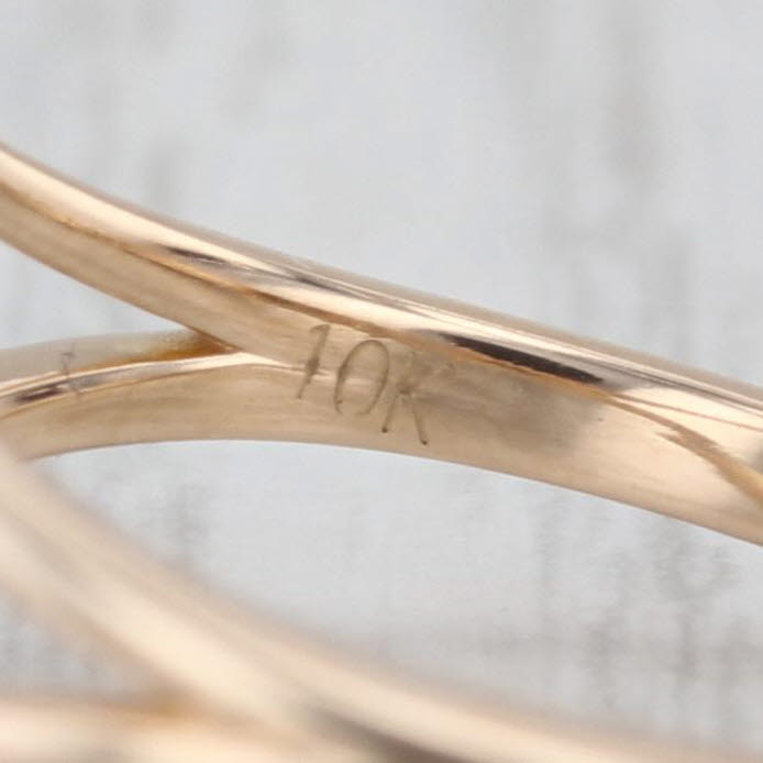 4.48ct Moissanite Solitaire Ring 10k Yellow Gold Size 7.75