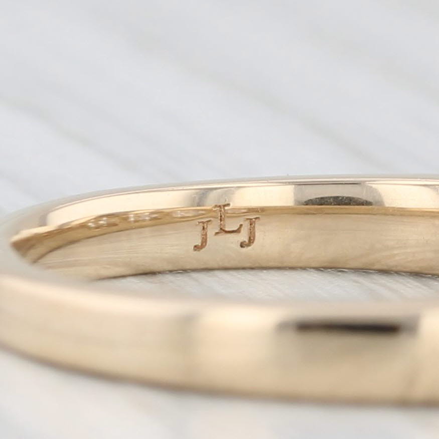 Light Gray 0.23ctw Diamond Wedding Band 14k Yellow Gold Size 7 Stackable Anniversary Ring