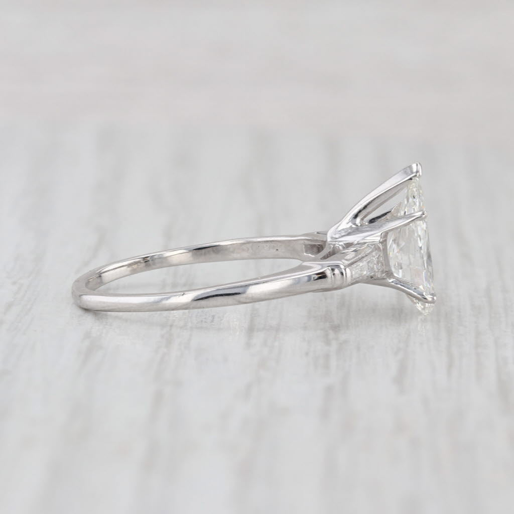 1.81ctw Pear Diamond Engagement Ring 14k-18k White Gold Size 8.75 GIA