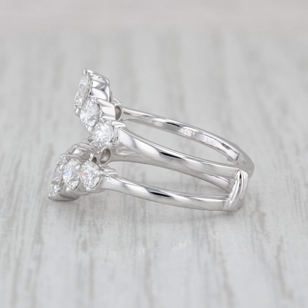 1.95ctw Lab Created Diamond Ring Jacket Guard Enhancer Wedding Bridal 14k Gold