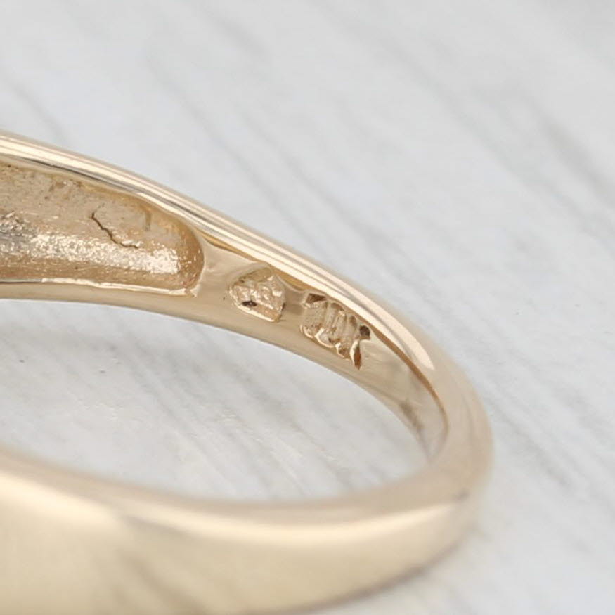 Light Gray Diamond Bypass Ring 10k Gold Size 7.25 "I Love You" Anniversary Wedding Band