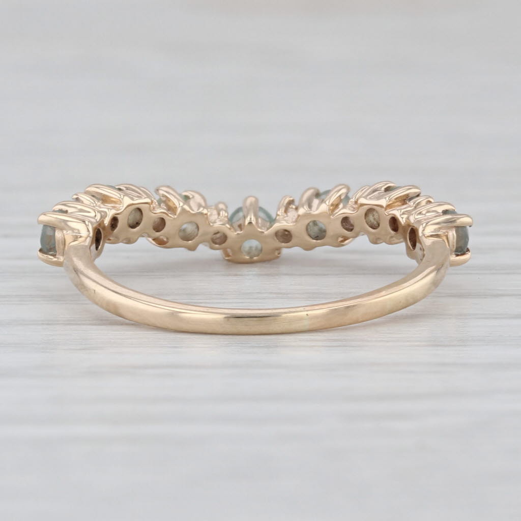 0.70ctw Zircon Alexandrite Contoured Ring Guard 10k Yellow Gold Size 7 COA