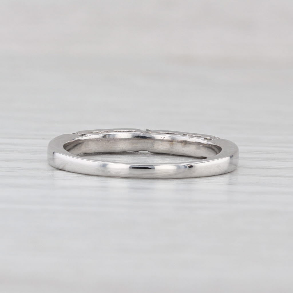 0.29ctw Diamond Wedding Band 14k White Gold Stackable Anniversary Ring Size 7