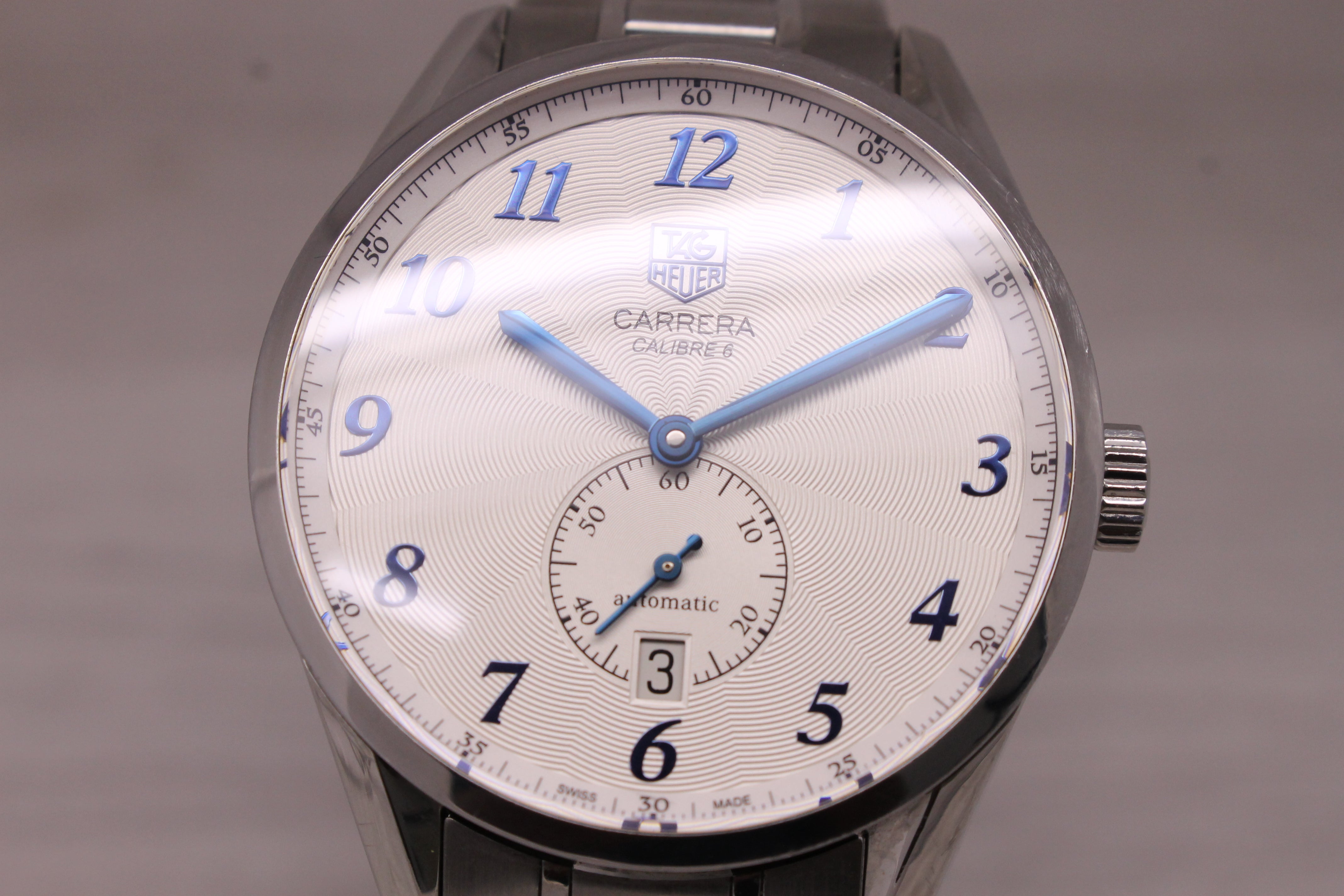 Tag Heuer Carrera Calibre 6 39mm Steel Automatic Mens Watch w/ Bracelet WAS2111