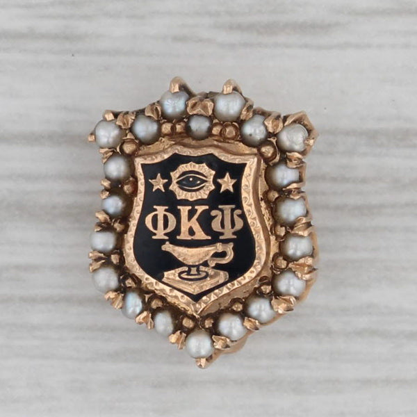 Phi Kappa Psi Sweetheart Pin 14k Gold Pearl Fraternity Badge