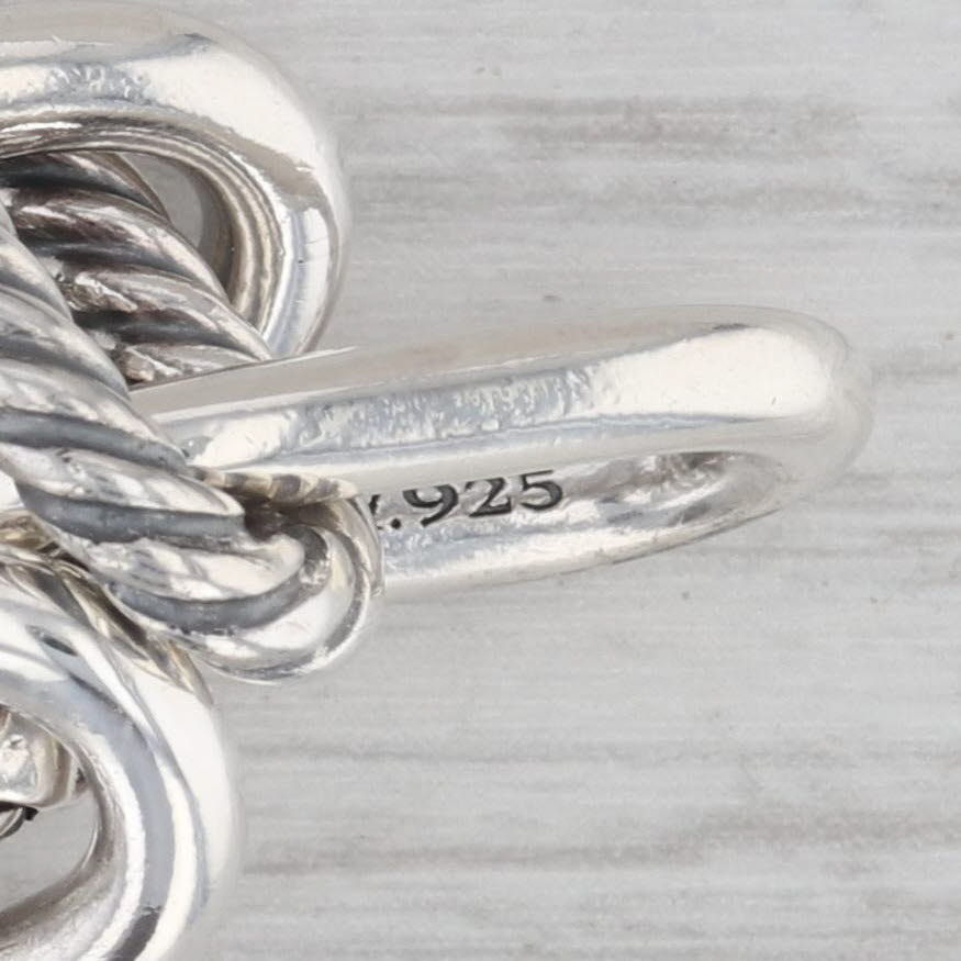 Gray David Yurman Cable Link Bracelet Sterling Silver 7" 11mm