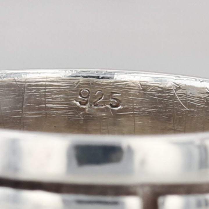 Greek Key Pattern Ring Sterling Silver Size 11 Wide Band