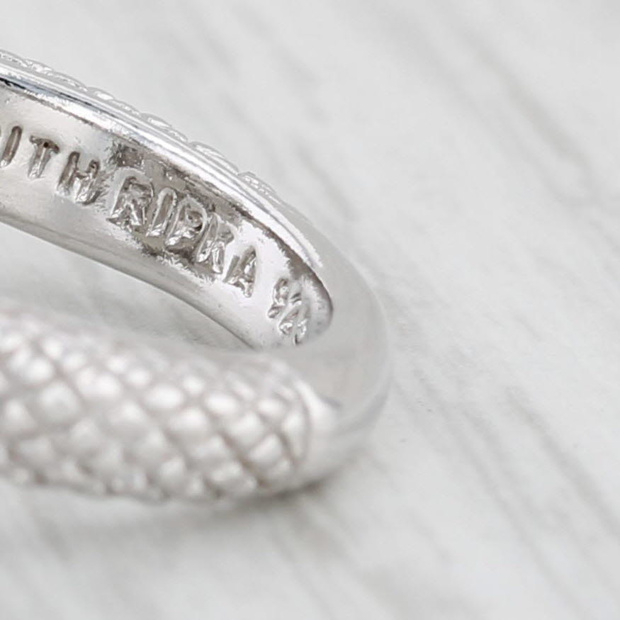 Light Gray Judith Ripka 0.45ctw Cubic Zirconia Ring Sterling Silver Size 6 Cocktail