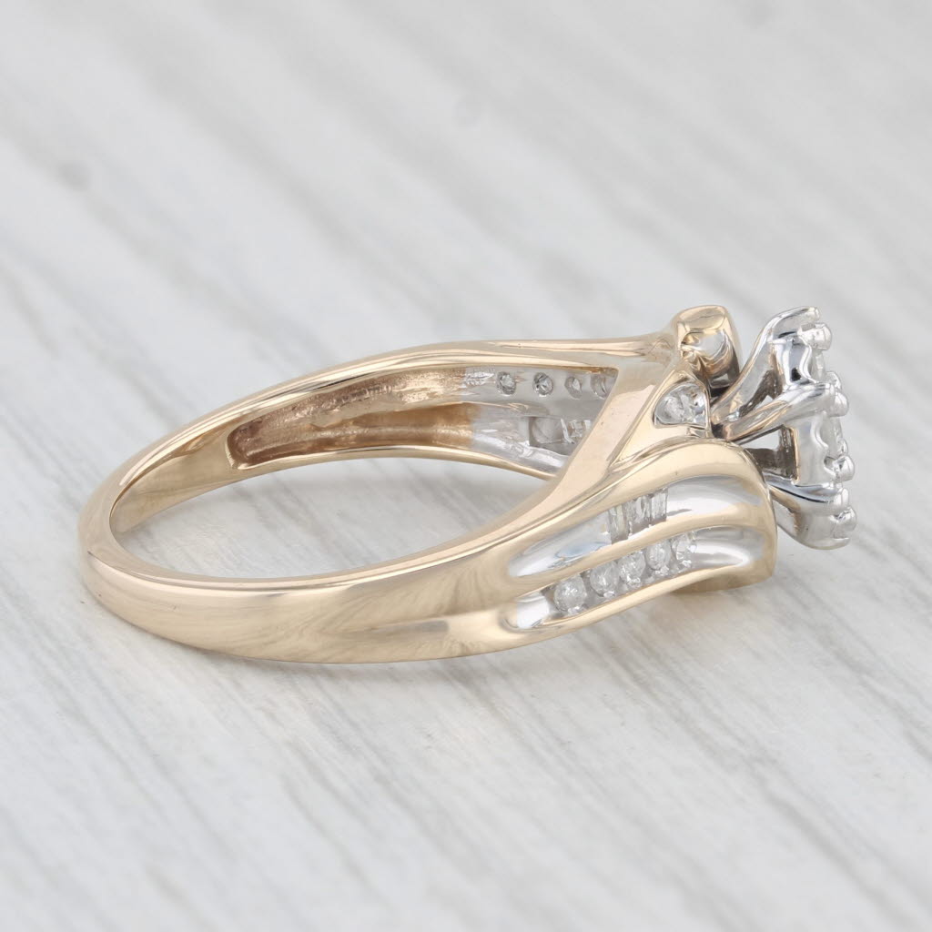 Light Gray 0.15ctw Diamond Engagement Ring 10k Yellow Gold Size 7