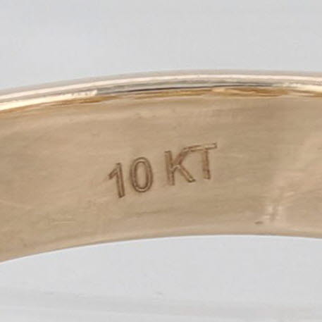 0.64ctw Scalloped Diamond Ring 10k Yellow Gold Size 9.25 Wide Band