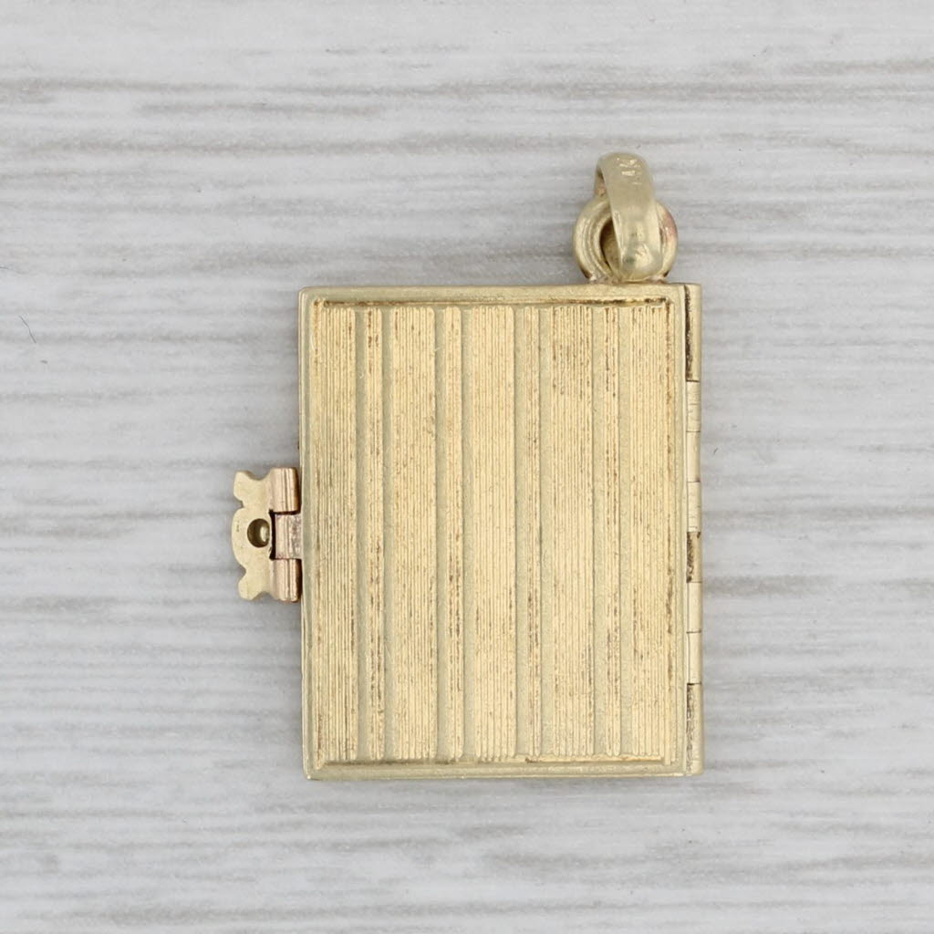 Gray Christmas Keepsake Book 14k Yellow Gold Engraved 1928 Amor Omnia Vincit Opens