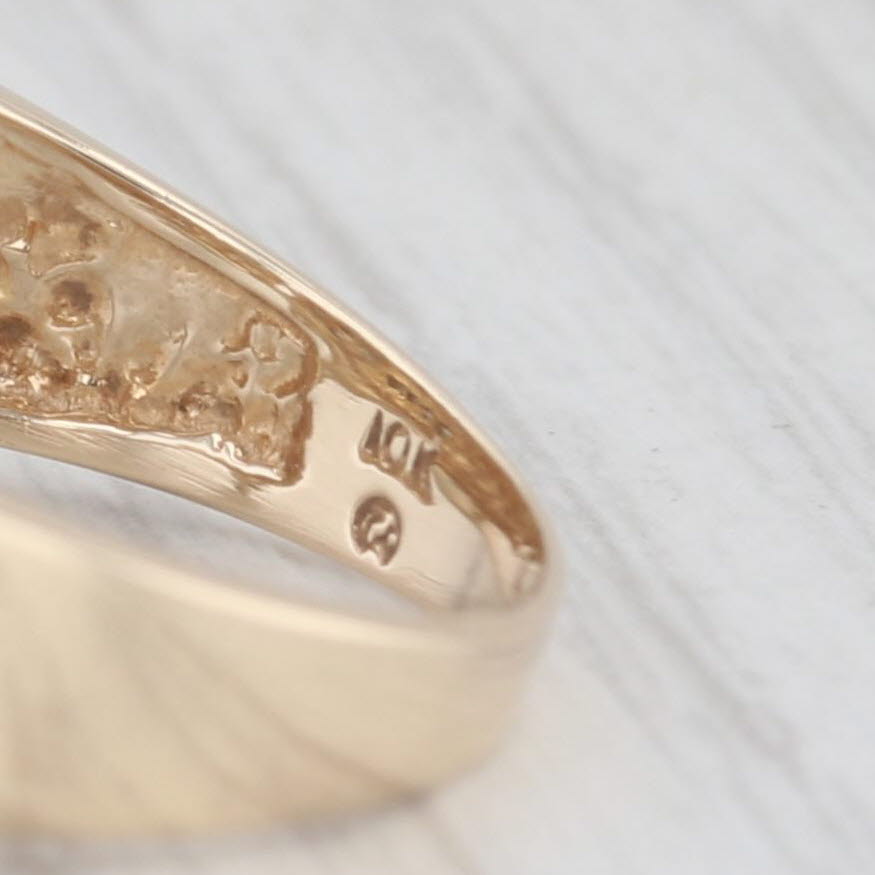 Light Gray 0.80ctw Diamond Cluster Ring 10k Yellow Gold Size 7.25