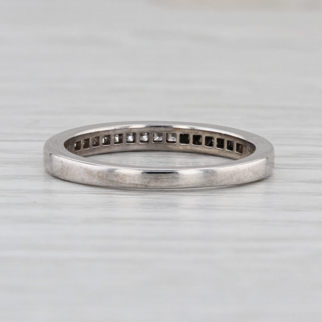 Shane Co 0.45ctw Diamond Wedding Band 14k White Gold Size 7 Stackable Ring