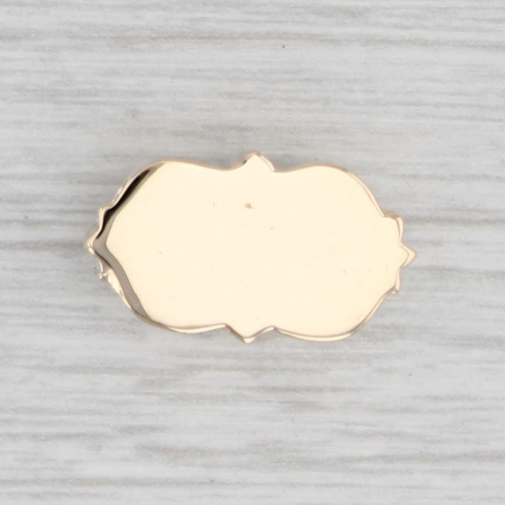 Light Gray 0.50ct Solitaire Tanzanite Slide Charm 14k Yellow Gold Vintage Goldman Kolber