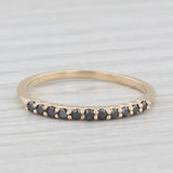 0.16ctw Black Diamond Wedding Band 14k Yellow Gold Size 7 Stackable Ring