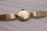 Rosy Brown Vintage c.1970's LeCoultre Ladies 14k Yellow Gold Bracelet Watch c.845