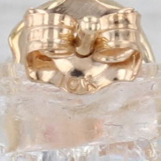 8.52ctw Oval Mystic Cubic Zirconia Stud Earrings 10k Yellow Gold