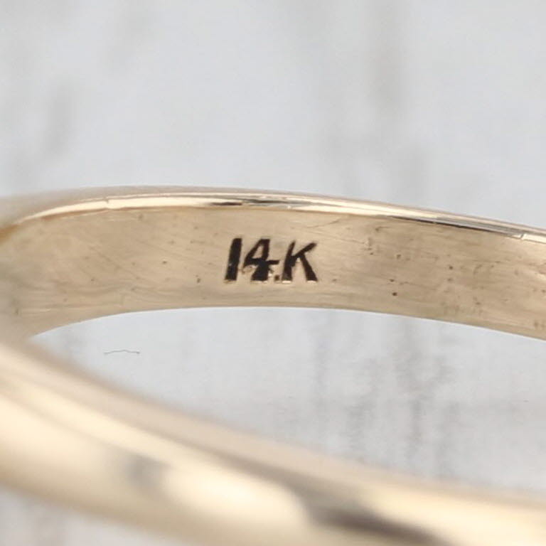 Gray Saltwater Cultured Pearl Solitaire Ring 14k Yellow Gold Size 5