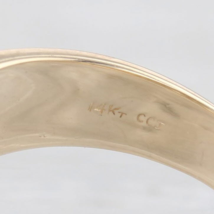 Light Gray 1.12ctw Diamond Men's Ring 14k Yellow Gold Size 8.25