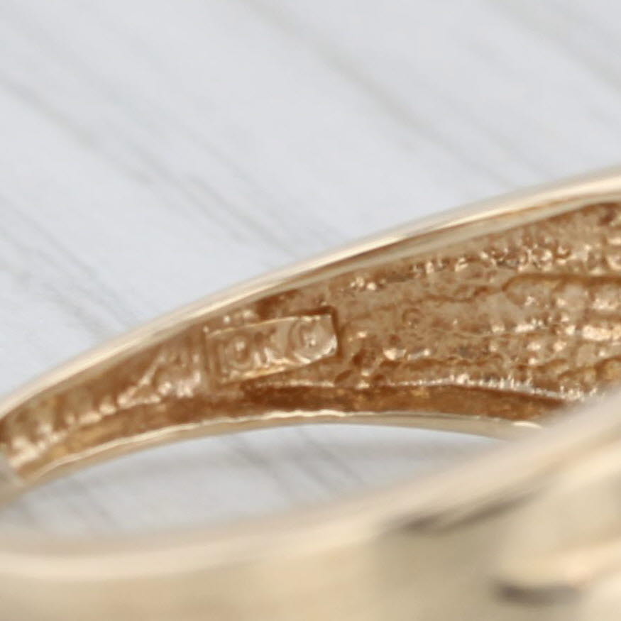 Light Gray 0.19ctw Diamond Contoured V Ring 10k Gold Stackable Band Wedding Anniversary