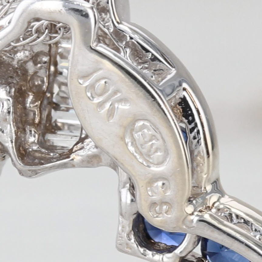 1.02ctw Blue Lab Created Sapphire Diamond Heart Pendant Necklace 10k Gold 18"