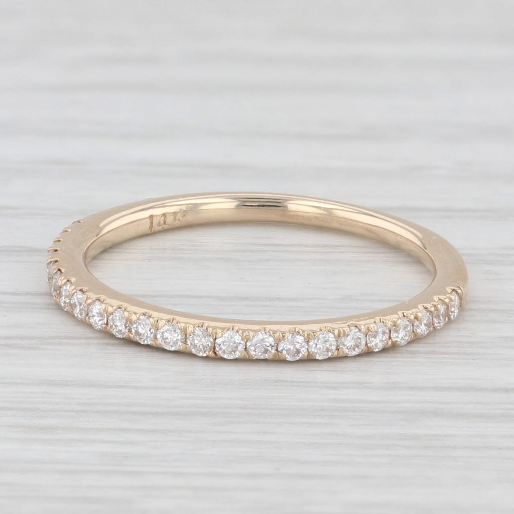 New 0.24ctw VS2 Diamond Wedding Band 14k Yellow Gold Stackable Size 6