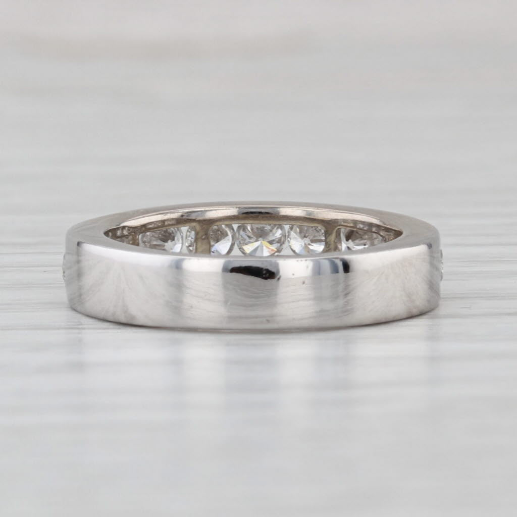 1ctw Diamond Wedding Band 14k White Gold Size 4.75-5 Stackable Anniversary Ring