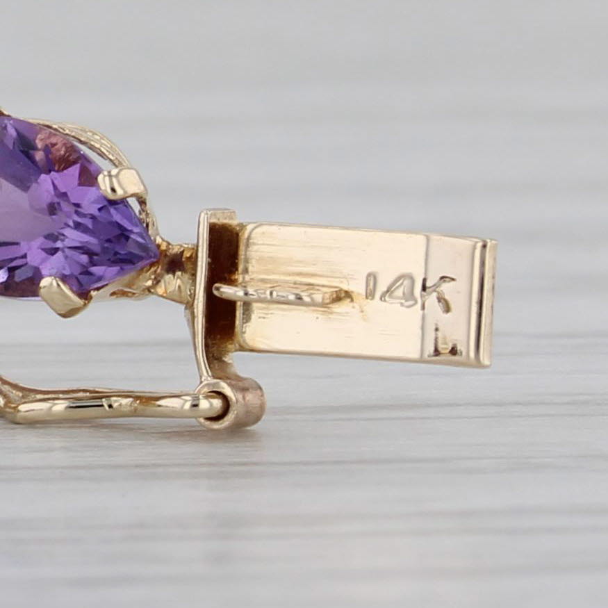 Gray 11.67ctw Gemstone Tennis Bracelet 14k Gold 7.5" Garnet Topaz Peridot Amethyst