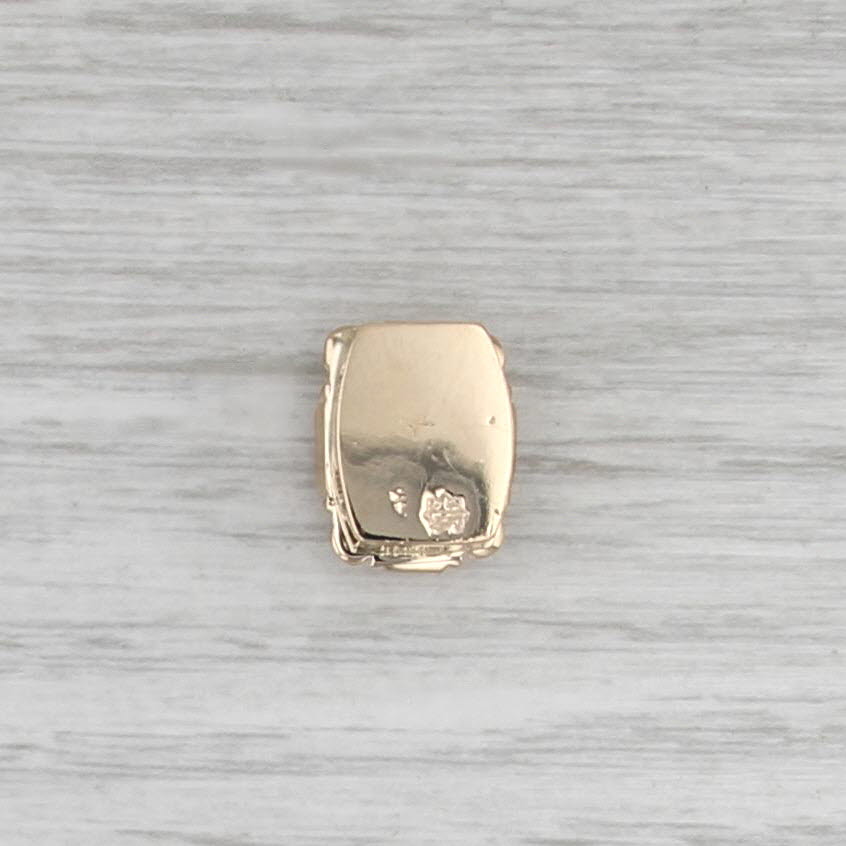 Richard Glatter 0.40ct Garnet Solitaire Slide Bracelet Charm 14k Gold Vintage