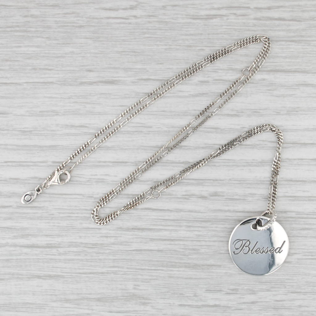 Pandora Blessed Engraved Necklace Sterling Silver ENG397122_4-60 w/ Box