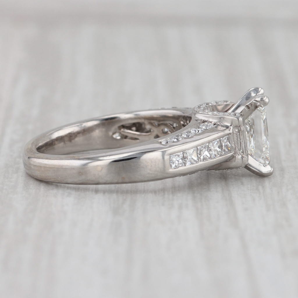 GSI 1.63ctw Diamond Engagement Ring 14k White Gold Size 4.75