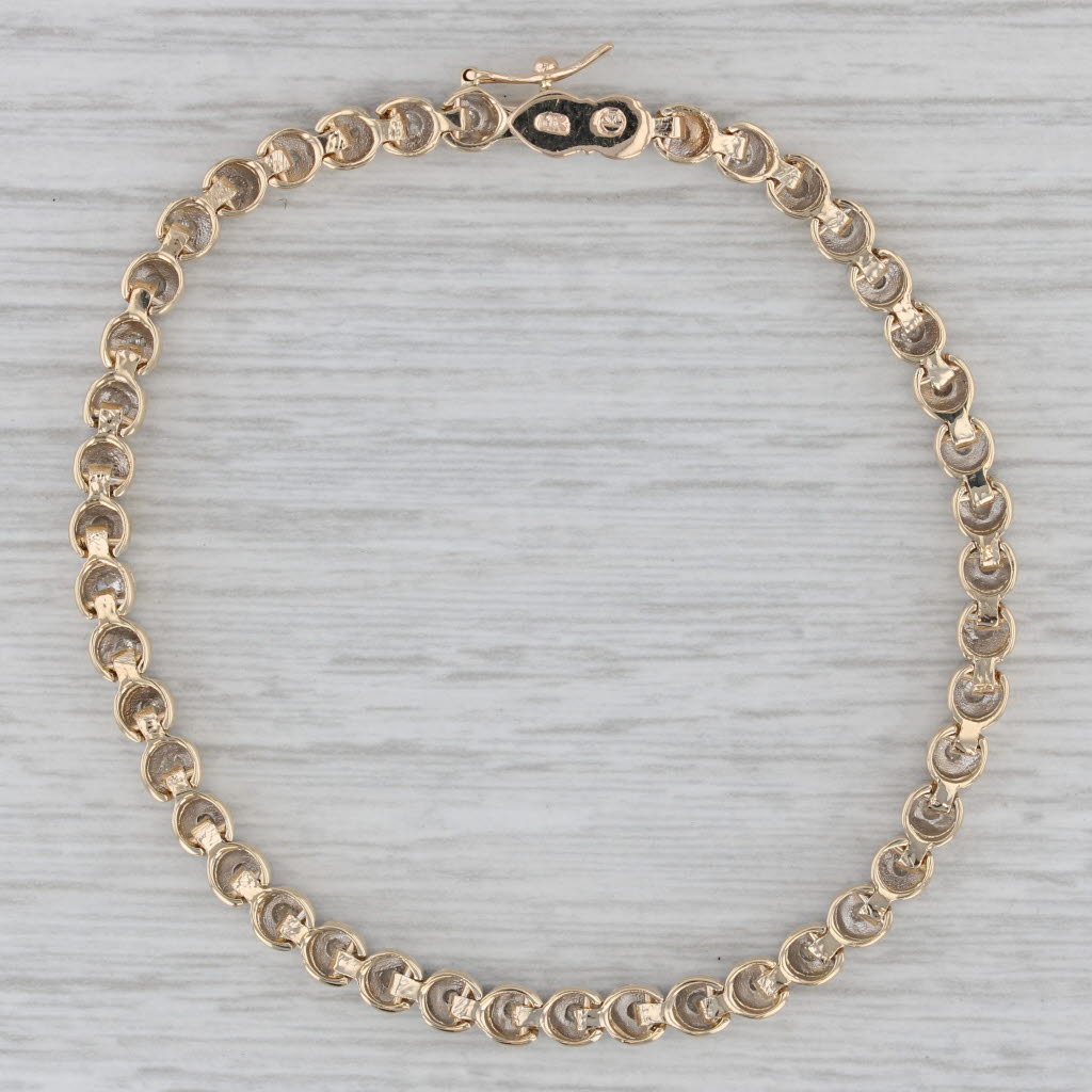 Gray 1ctw Diamond Tennis Bracelet 14k Yellow Gold 7" 3.8 mm
