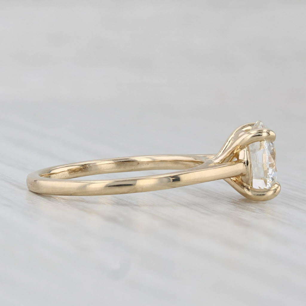Light Gray 2ct Round Brilliant Solitaire Diamond Engagement Ring 14k Gold Size 6.25 GIA