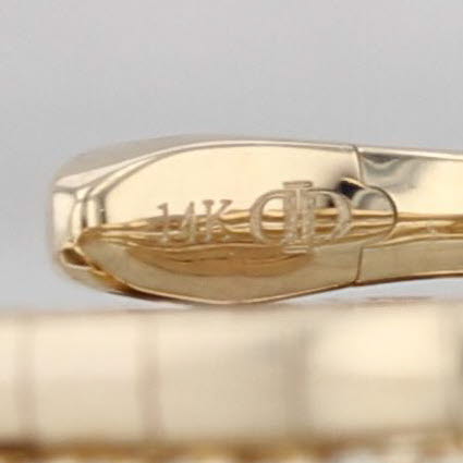 New 0.25ctw Diamond Coiled Band Ring 14k Yellow Gold Flexible Adjustable 6.25+