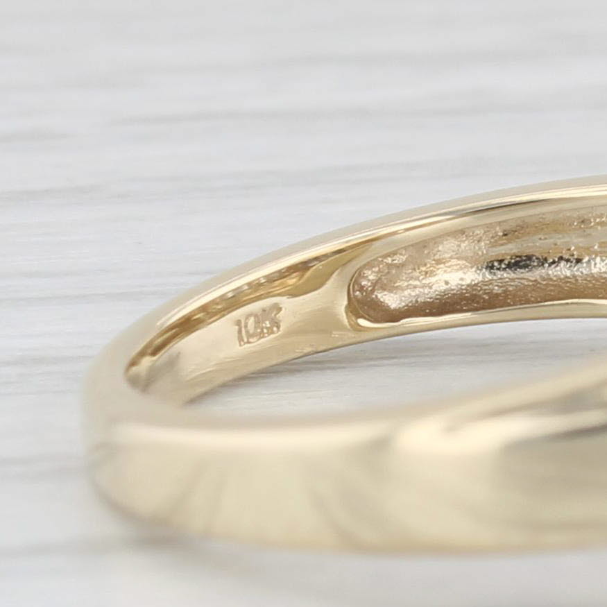 Light Gray 0.18ctw Princess Diamond Ring 10k Yellow Gold Size 7.25 Engagement