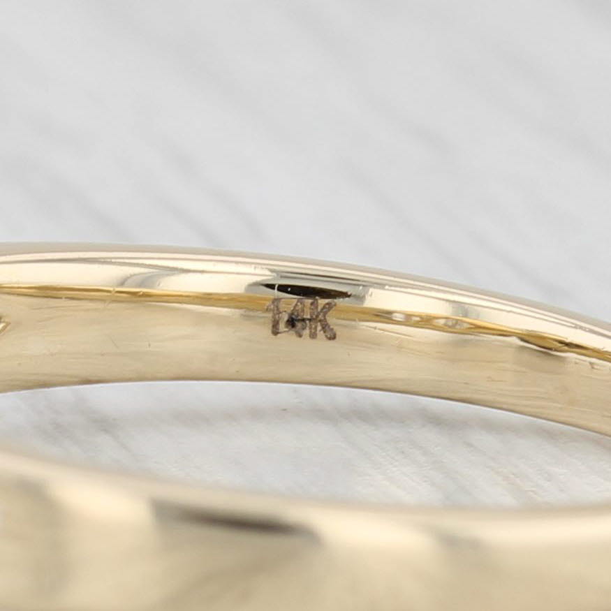 Light Gray 0.70ctw Diamond Engagement Ring 14k Yellow Gold Size 9 Cathedral Band