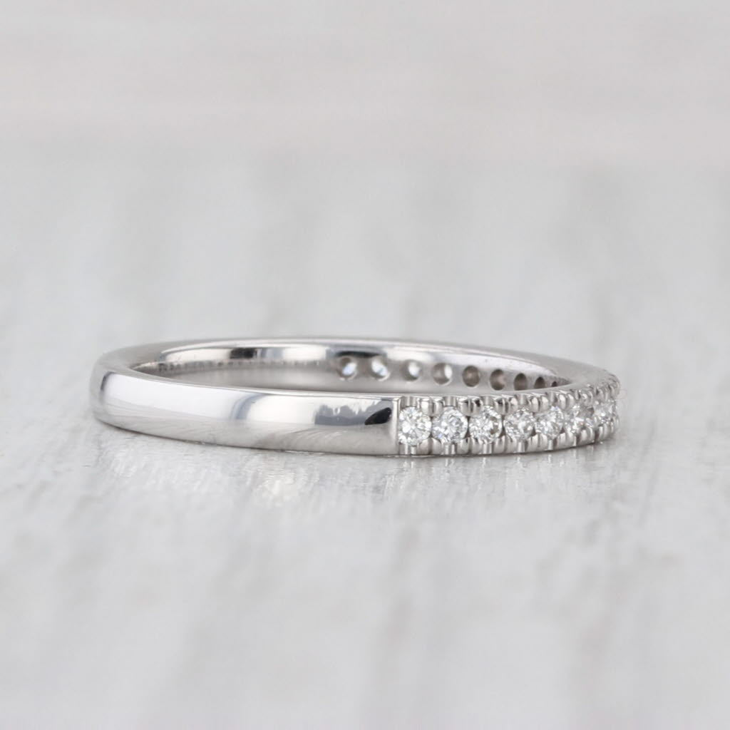 0.25ctw Diamond Wedding Band 14k White Gold Size 5.5 Stackable Anniversary Ring